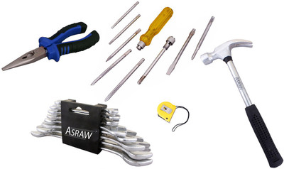 

Asraw Hand Tool Kit(13 Tools), Multicolor