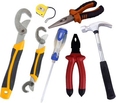 

Asraw Hand Tool Kit(7 Tools), Multicolor