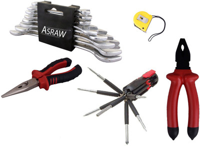 

Asraw Hand Tool Kit(13 Tools), Multicolor