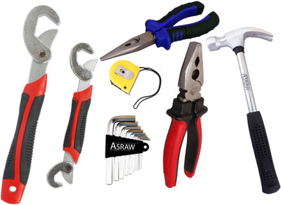 

Asraw Hand Tool Kit(7 Tools), Multicolor