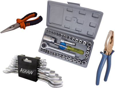 

Asraw Hand Tool Kit(12 Tools), Multicolor