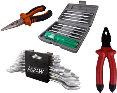 

Asraw Hand Tool Kit(12 Tools), Multicolor