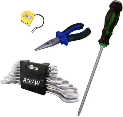 

Asraw Hand Tool Kit(12 Tools), Multicolor