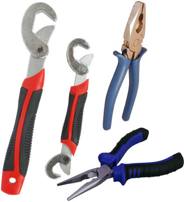 

Asraw Snap N Grip, Plier & Nose Plier Hand Tool Kit(3 Tools), Multicolor