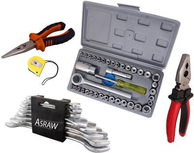 

Asraw Hand Tool Kit(13 Tools), Multicolor