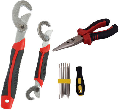 

Asraw Snap N Grip, Nose Plier & Screwdriver Set Hand Tool Kit(3 Tools), Multicolor