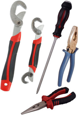 

Asraw Snap N Grip, Plier, Nose Plier & Double Sided Screwdriver Hand Tool Kit(4 Tools), Multicolor