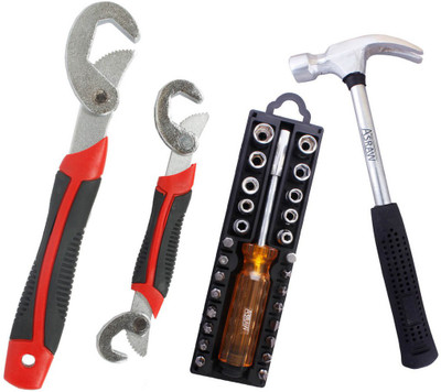

Asraw Snap N Grip, 1/2LB Hammer & 28in1 Screwdriver Set Hand Tool Kit(3 Tools), Multicolor