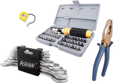 

Asraw Hand Tool Kit(12 Tools), Multicolor