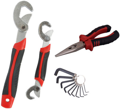 

Asraw Snap N Grip, Nose Plier & Allen key Hand Tool Kit(3 Tools), Multicolor