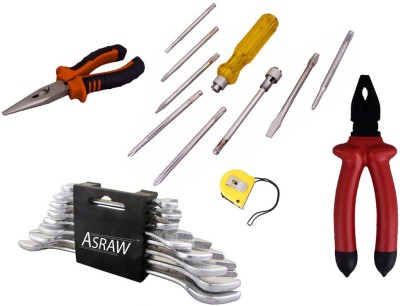 

Asraw Hand Tool Kit(13 Tools), Multicolor