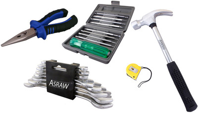 

Asraw Hand Tool Kit(13 Tools), Multicolor