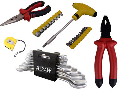 

Asraw Hand Tool Kit(13 Tools), Multicolor
