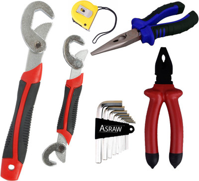 

Asraw Hand Tool Kit(6 Tools), Multicolor