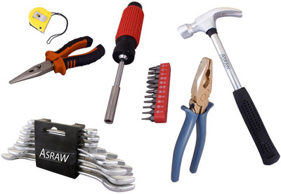 Asraw Hand Tool Kit(14 Tools), Multicolor