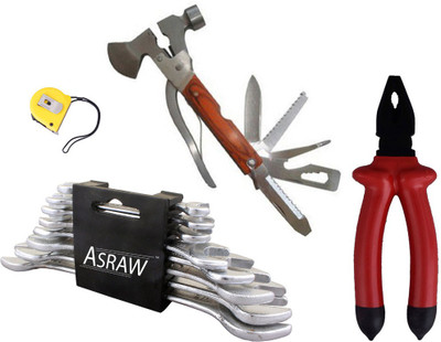 

Asraw Hand Tool Kit(12 Tools), Multicolor
