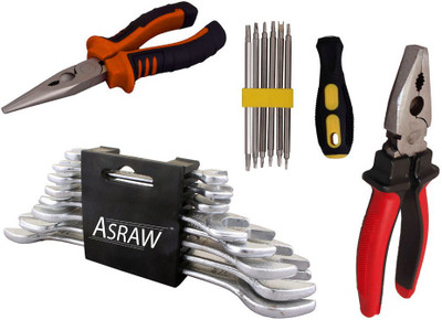 

Asraw Hand Tool Kit(12 Tools), Multicolor