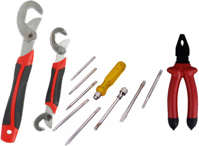 

Asraw Snap N Grip, Plier & Screwdriver Set Hand Tool Kit(3 Tools), Multicolor