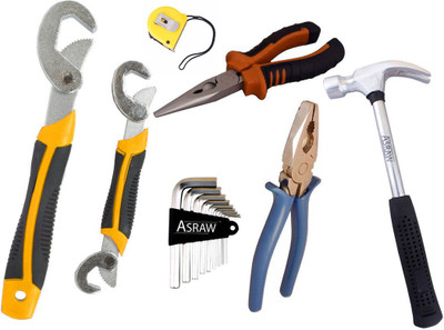 

Asraw Hand Tool Kit(7 Tools), Multicolor
