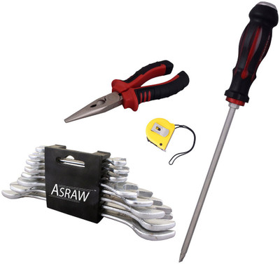 Asraw Hand Tool Kit(12 Tools), Multicolor
