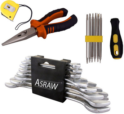 

Asraw Hand Tool Kit(12 Tools), Multicolor