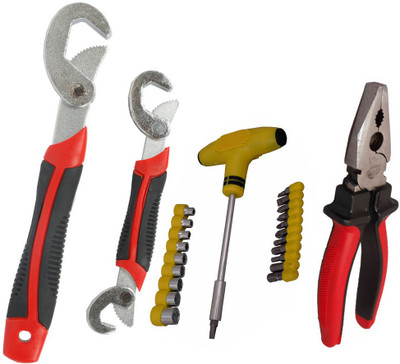 

Asraw Snap N Grip, Plier & Screwdriver Set Hand Tool Kit(3 Tools), Multicolor