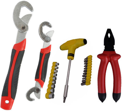 

Asraw Snap N Grip, Plier & Screwdriver Set Hand Tool Kit(3 Tools), Multicolor