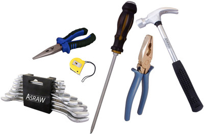 Asraw Hand Tool Kit(14 Tools), Multicolor