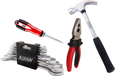 

Asraw Hand Tool Kit(12 Tools), Multicolor