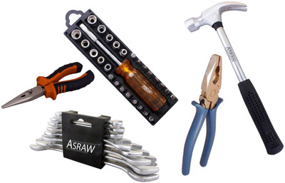 

Asraw Hand Tool Kit(13 Tools), Multicolor