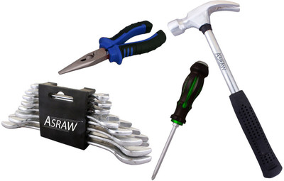 Asraw Hand Tool Kit(12 Tools), Multicolor