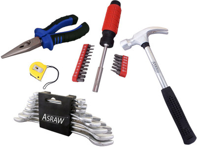 

Asraw Hand Tool Kit(13 Tools), Multicolor