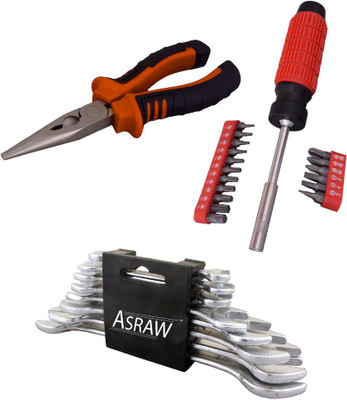 

Asraw Hand Tool Kit(11 Tools), Multicolor