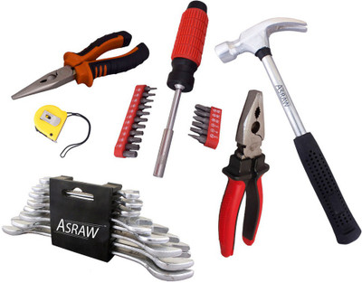 

Asraw Hand Tool Kit(14 Tools), Multicolor