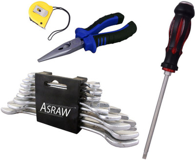

Asraw Hand Tool Kit(12 Tools), Multicolor