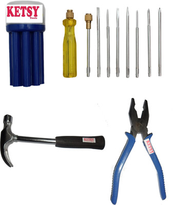

Ketsy (11 Pcs.) Hand Tool Kit(11 Tools), Multicolor