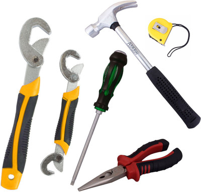 Asraw Hand Tool Kit(6 Tools), Multicolor