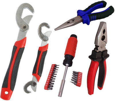 

Asraw Snap N Grip, Plier, Nose Plier & 18PC Screwdriver Set Hand Tool Kit(4 Tools), Multicolor