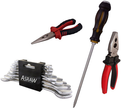 

Asraw Hand Tool Kit(12 Tools), Multicolor