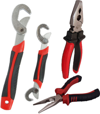 

Asraw Snap N Grip, Plier & Nose Plier Hand Tool Kit(3 Tools), Multicolor