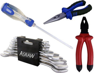 

Asraw Hand Tool Kit(12 Tools), Multicolor