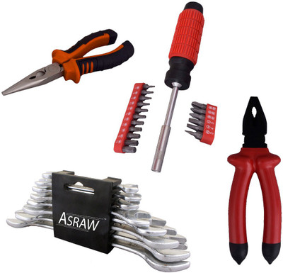 

Asraw Hand Tool Kit(12 Tools), Multicolor