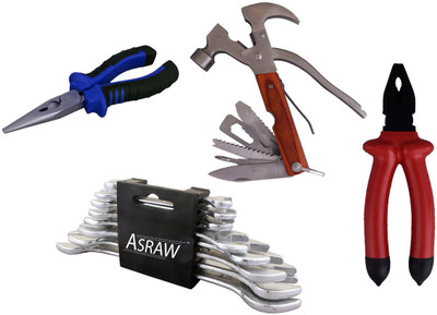 

Asraw Hand Tool Kit(12 Tools), Multicolor