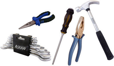 

Asraw Hand Tool Kit(13 Tools), Multicolor