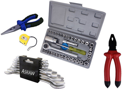 

Asraw Hand Tool Kit(13 Tools), Multicolor