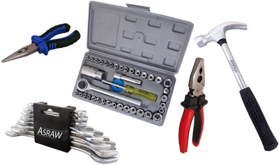 

Asraw Hand Tool Kit(13 Tools), Multicolor