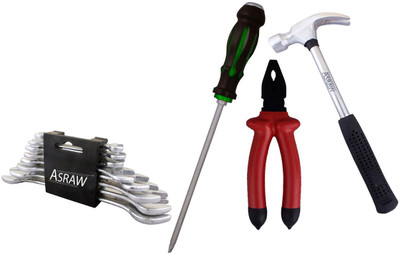 Asraw Hand Tool Kit(12 Tools), Multicolor
