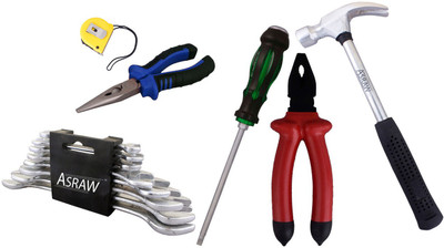 

Asraw Hand Tool Kit(14 Tools), Multicolor
