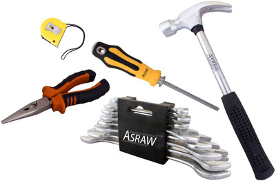 Asraw Hand Tool Kit(13 Tools), Multicolor