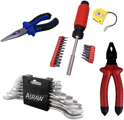 

Asraw Hand Tool Kit(13 Tools), Multicolor